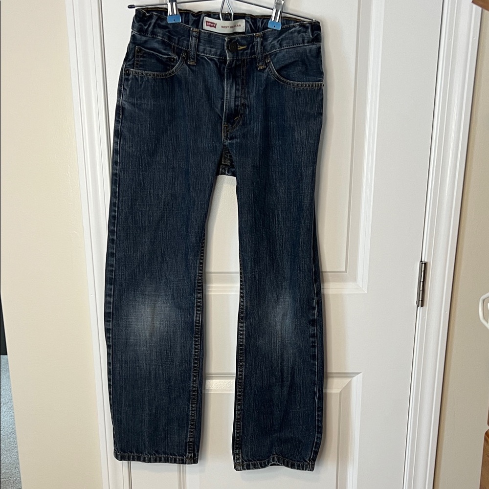 Boy’s Levi’s 505 Regular Denim Blue Jeans w/ Adjustable Waist